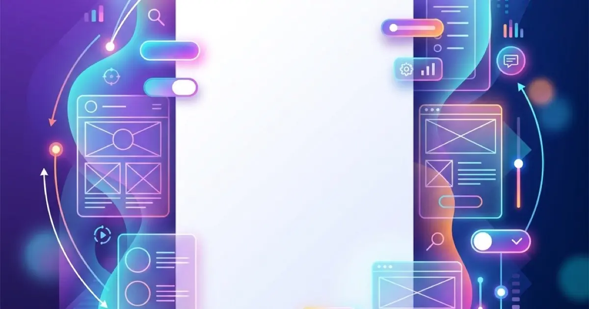 UX designer workspace with wireframes, prototypes, and user research findings on screen