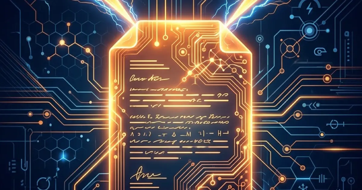 Licensed electrician working on a commercial panel with conduit, tools, and blueprints visible in a modern construction site