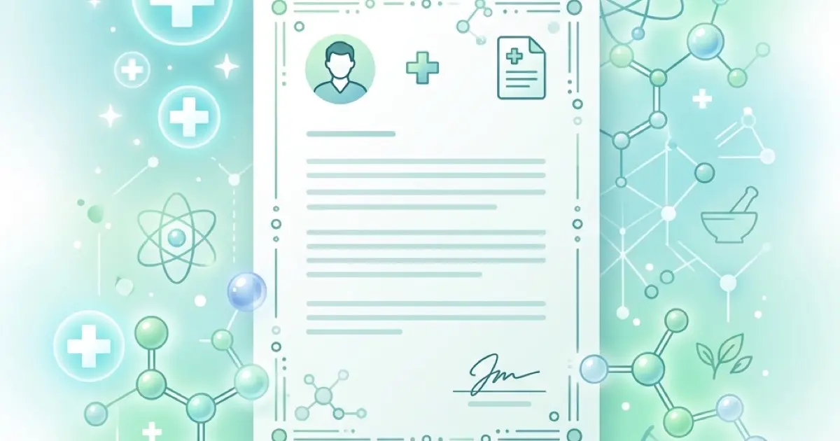 Certified pharmacy technician filling a prescription at a modern pharmacy counter with computer terminal, pill counter, and labeled medication bottles