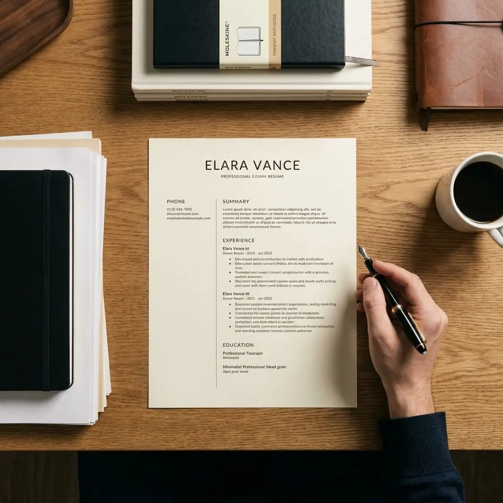 Well-organized resume sections laid out in optimal hierarchy