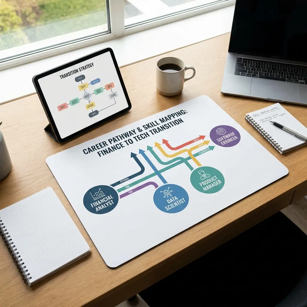 Career pathway diagram showing translation of skills across different industries