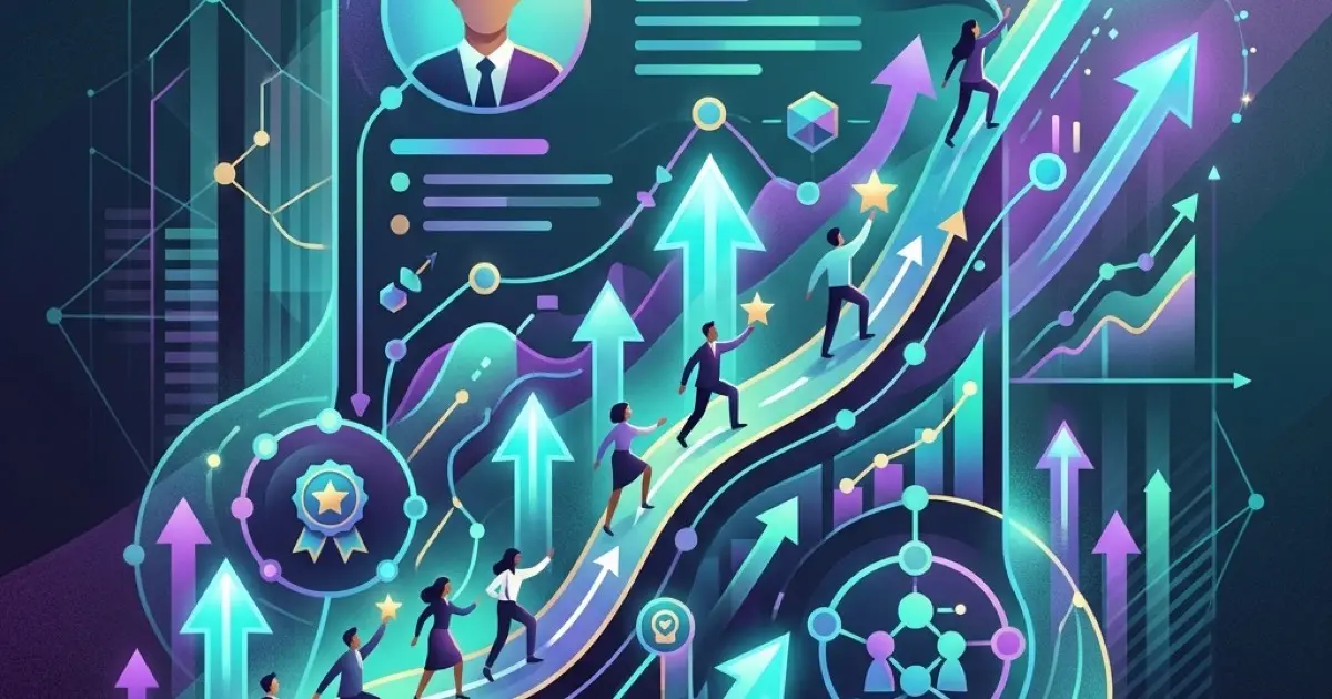 Professional reviewing resume with highlighted achievement statements and impact metrics on a desk