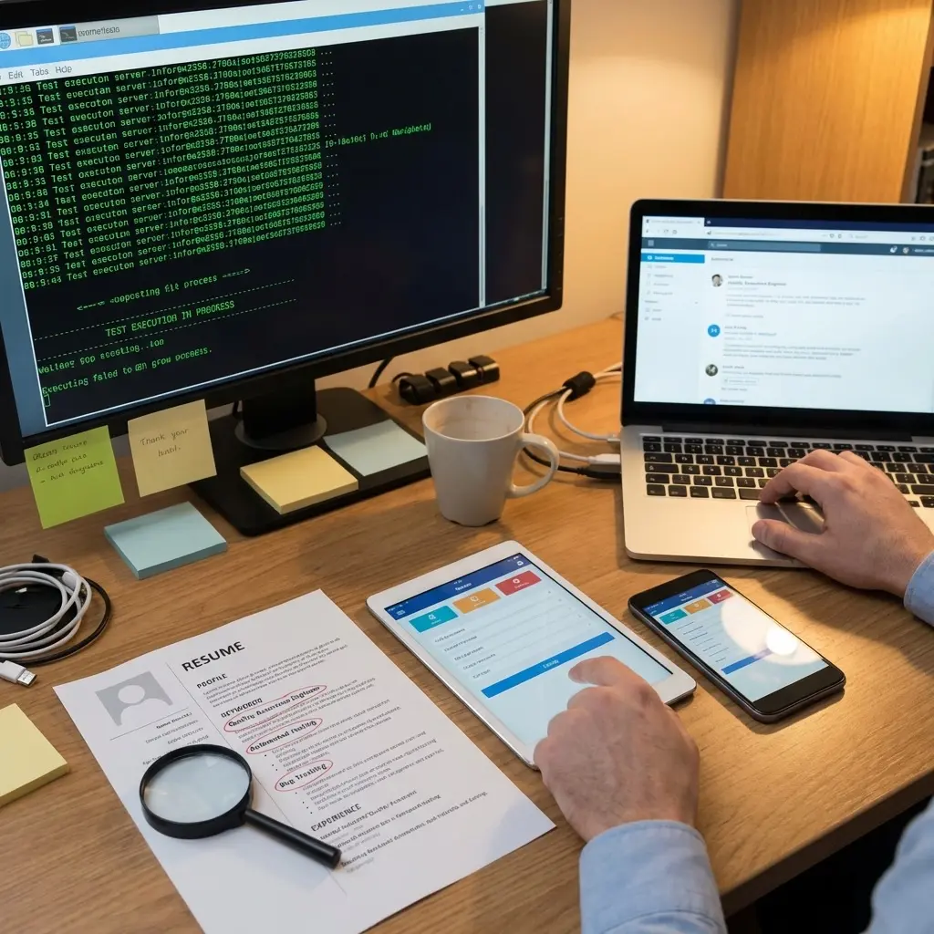 QA engineer resume with testing tools and automation keywords
