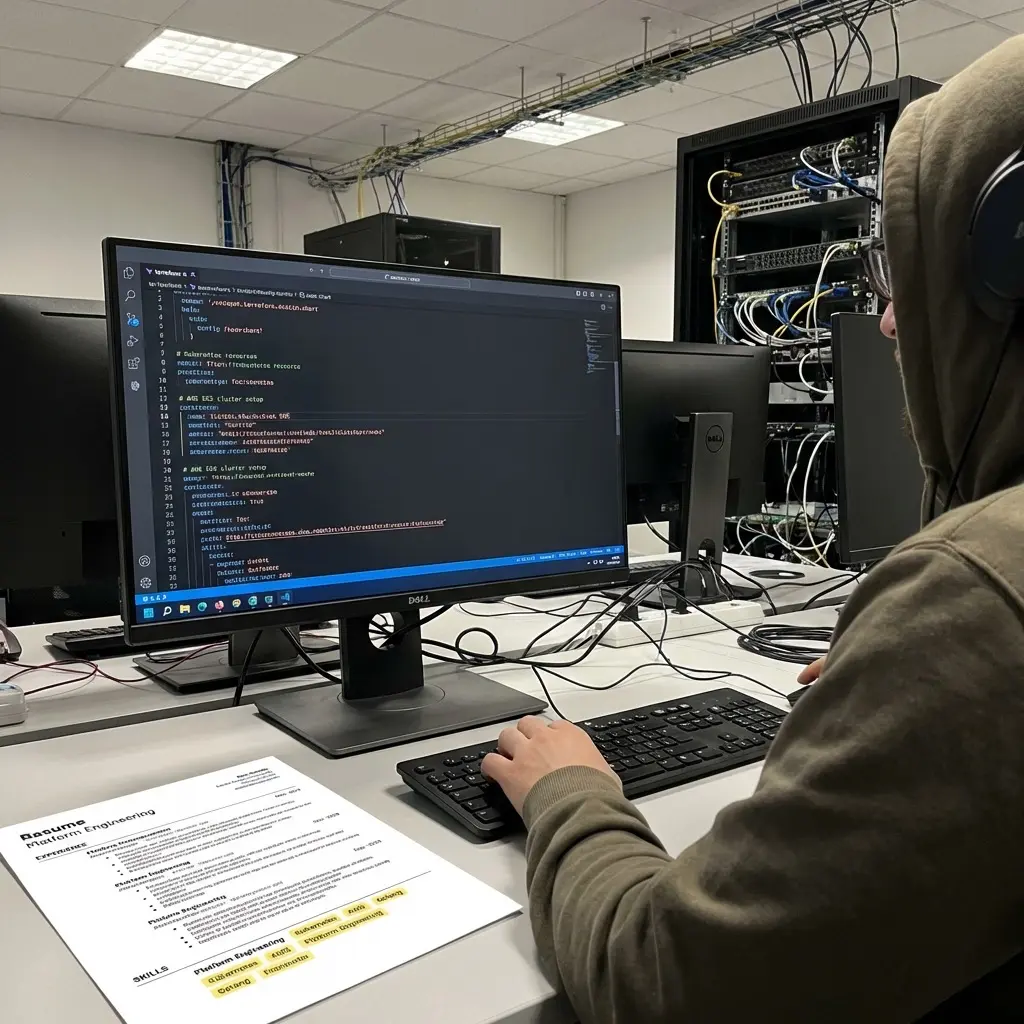 Platform engineer resume with Kubernetes and IDP keywords