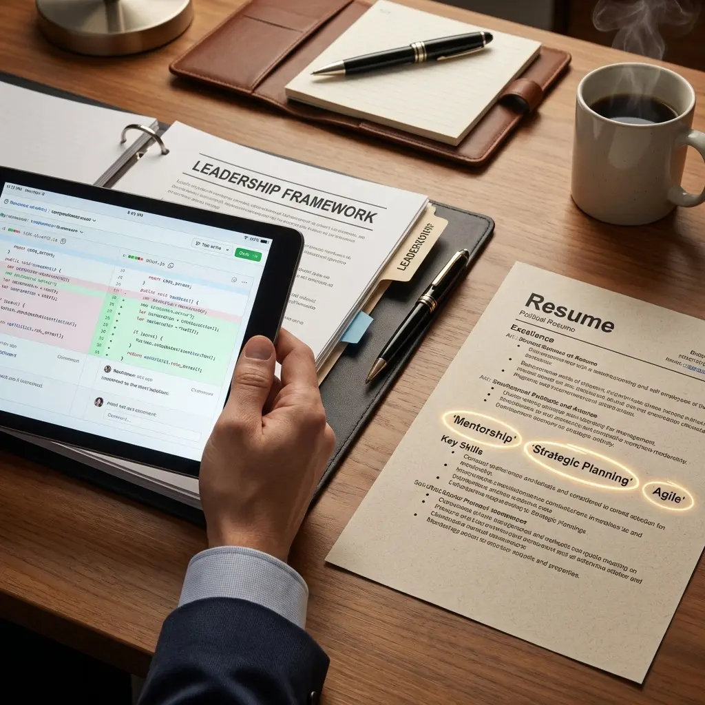 Engineering manager resume with leadership and delivery keywords highlighted
