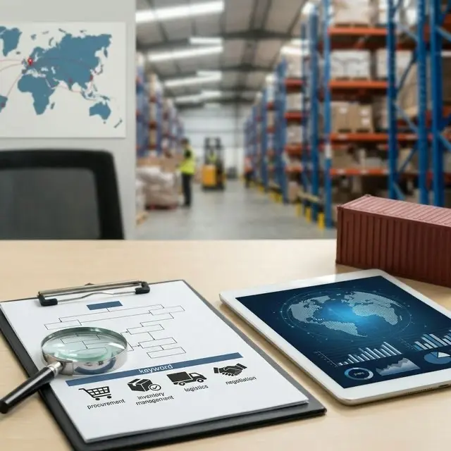 Supply chain manager resume with logistics and procurement keywords highlighted