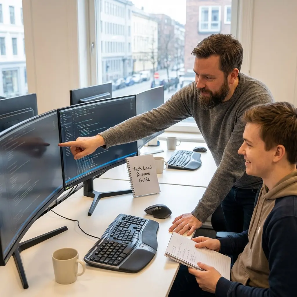 Tech lead resume showcasing architecture decisions and team influence