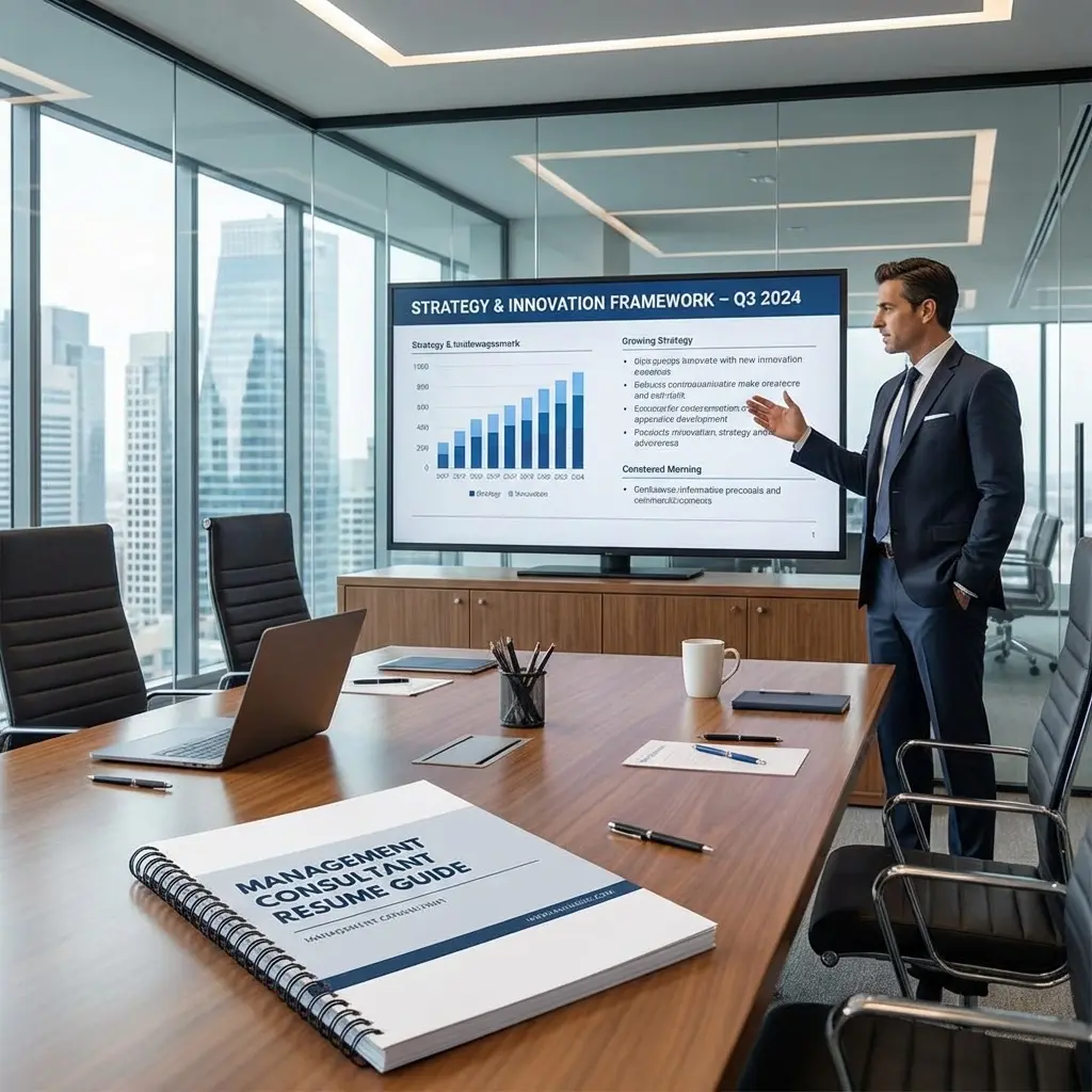 Management consultant resume with strategy and client delivery metrics