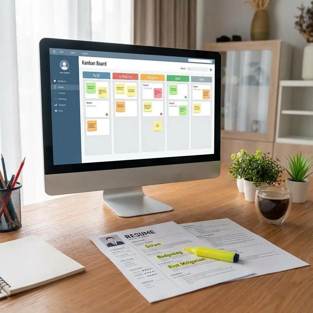 IT project manager resume with delivery and budget keywords highlighted