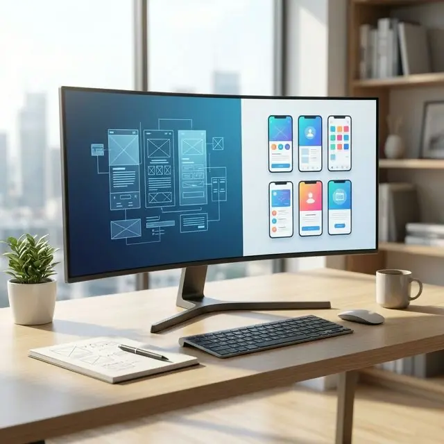 UI designer resume with interface design and design system keywords highlighted