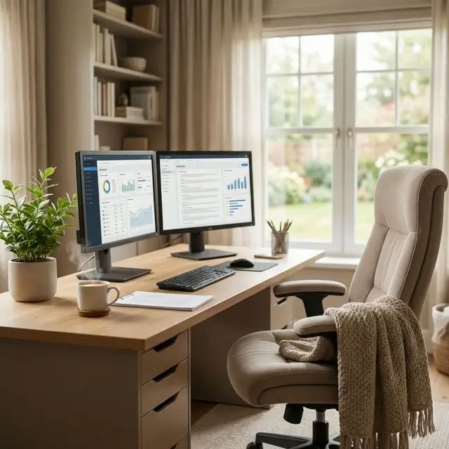 Remote work resume with distributed team and digital tool keywords highlighted